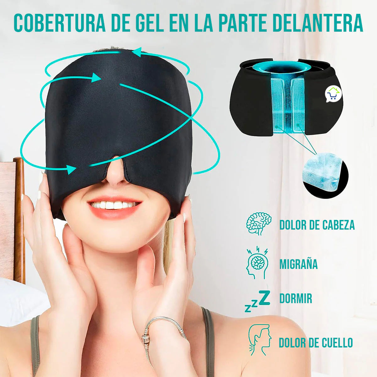 Gorro de gel para migrañas