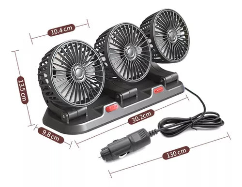 Ventilador Triple Para Coche