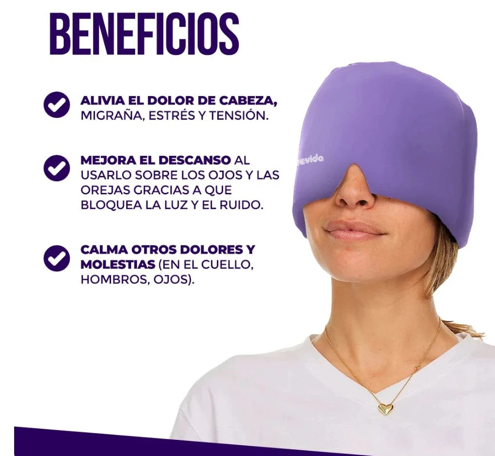 Gorro de gel para migrañas